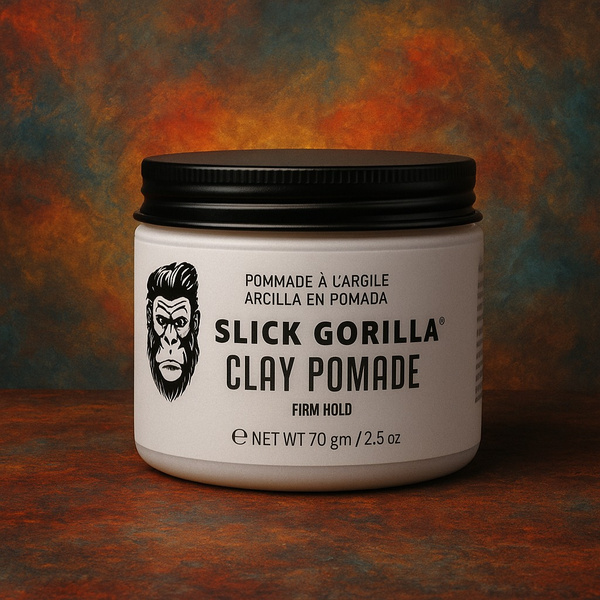 Slick Gorilla Clay Pomade – 2.5 oz for strong hold and a natural finish