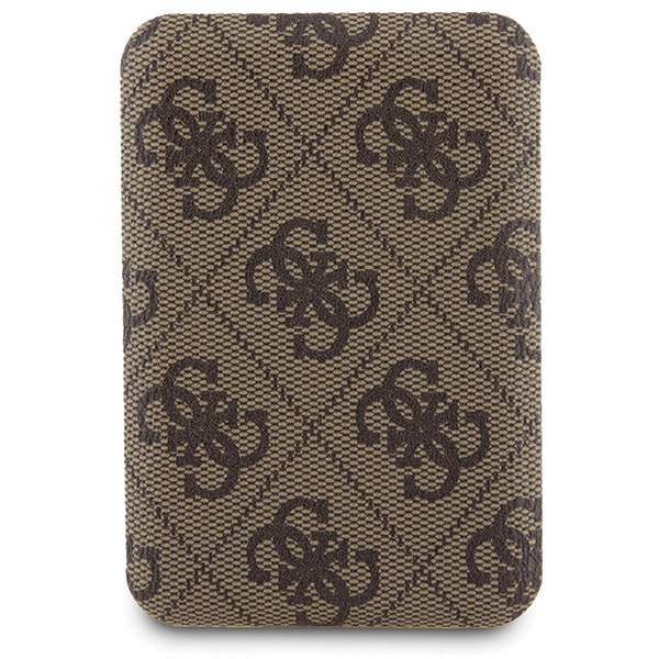 Zestaw Guess GUBPM5P15S4GEMGW iPhone15 6.1" hardcase + Powerbank 5000mAh MagSafe brązowy/brown 4G Metal Logo