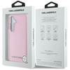 Etui Karl Lagerfeld Saffiano Full         Wrapped Elongated Metal Logo MagSafe do Samsung Galaxy S25 różowy