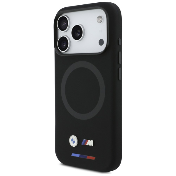 Etui BMW M Silicon Logo MagSafe do iPhone 17 Pro czarny