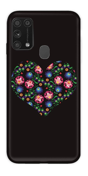 CASEGADGET CASE OVERPRINT FOLK HEART BLACK SAMSUNG GALAXY M31S