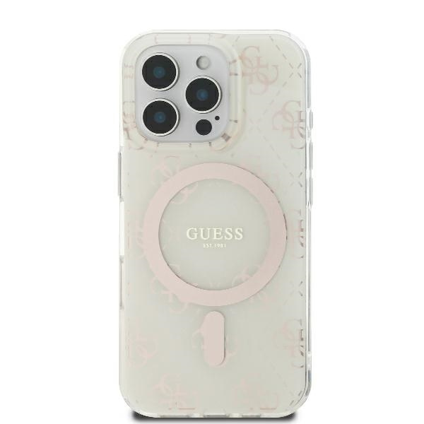 Guess GUHMP16LH4DTEH iPhone 16 Pro6.3" biały/white hardcase IML 4G Background MagSafe