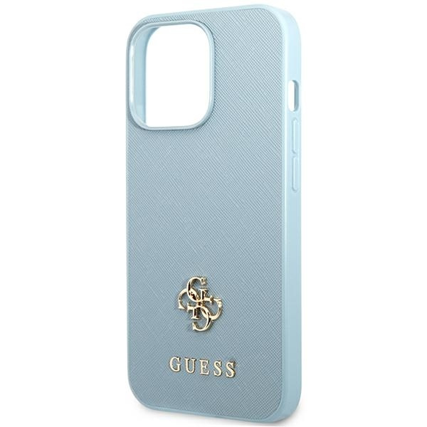 GUESS GUHCP13XPS4MB IPHONE 13 PRO MAX 6.7 "BLUE/BLUE HARDCASE SAFFIANO 4G SMALL METAL LOGO