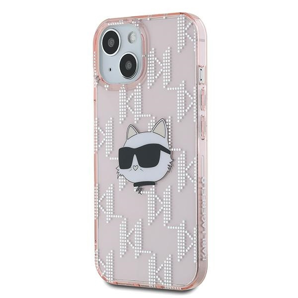 Karl Lagerfeld KLHCP13MHKLPCHP iPhone 13 6.1" różowy/pink hardcase IML Choupette Head & Monogram