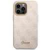 Guess GUHCP14XHG4SHP iPhone 14 Pro Max6,7" różowy/pink hard case 4G Vintage Gold Logo