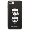 Karl Lagerfeld Saffiano Karl&amp;Choupette Head case for iPhone 7 Plus / iPhone 8 Plus - black