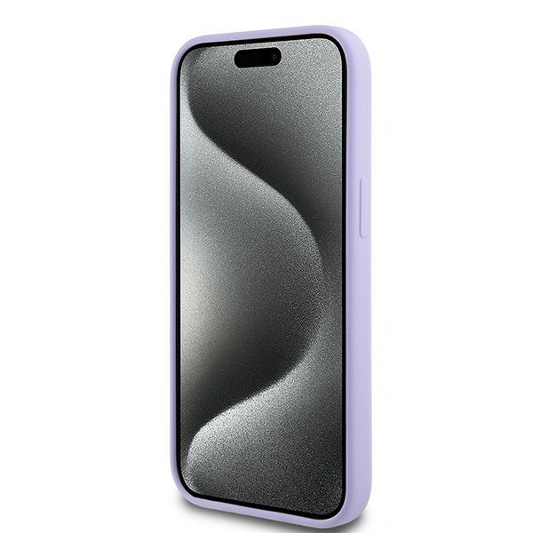 Karl Lagerfeld KLHMP15SSCMKCRHU iPhone 15 6.1" fioletowy/purple hardcase Silicone KC Heads Ring MagSafe
