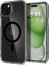 Etui Spigen Ultra Hybrid Mag z MagSafe na iPhone 15 - czarne
