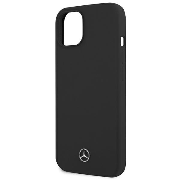 Etui Mercedes Silicone Line na iPhone 13 mini - czarne