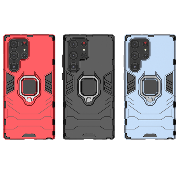 Ring Armor etui do Samsung Galaxy S23 Ultra pancerny pokrowiec uchwyt magnetyczny ring czarne