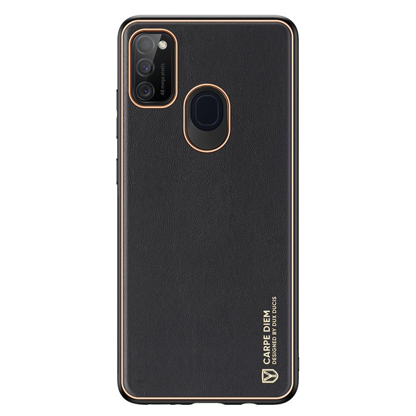 Dux Ducis Yolo eleganckie etui pokrowiec ze skóry ekologicznej Samsung Galaxy M30s czarny