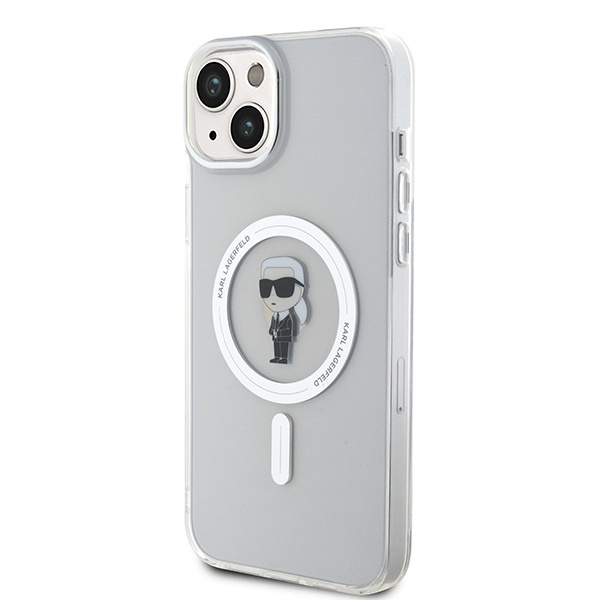 Etui Karl Lagerfeld IML Ikonik MagSafe na iPhone 15 Plus - czarne
