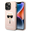Karl Lagerfeld KLHMP14LSLKHLP iPhone 14 Pro 6.1 "hardcase light pink / light pink Silicone Karl`s Head Magsafe