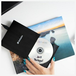 Zewnętrzna nagrywarka Verbatim Slimline CD/DVD USB2.0 czarny/black 53504