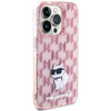 Etui Karl Lagerfeld Monogram Choupette na iPhone 15 Pro Max - różowe