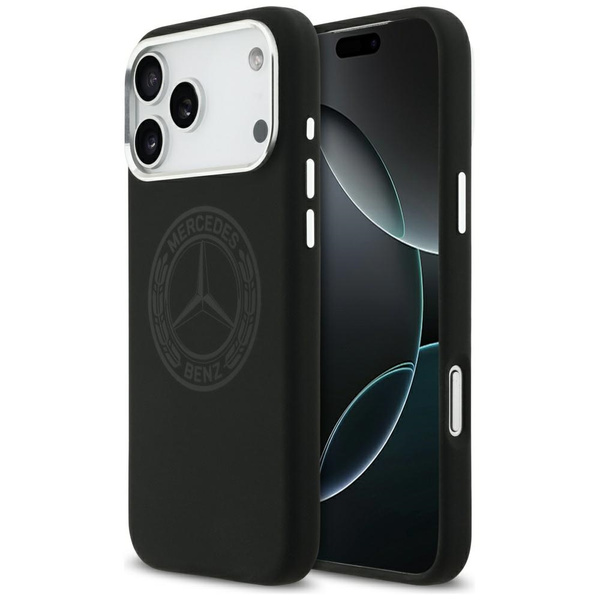 Etui Mercedes Silicone Vintage Logo      MagSafe do iPhone 17 Pro Max czarny