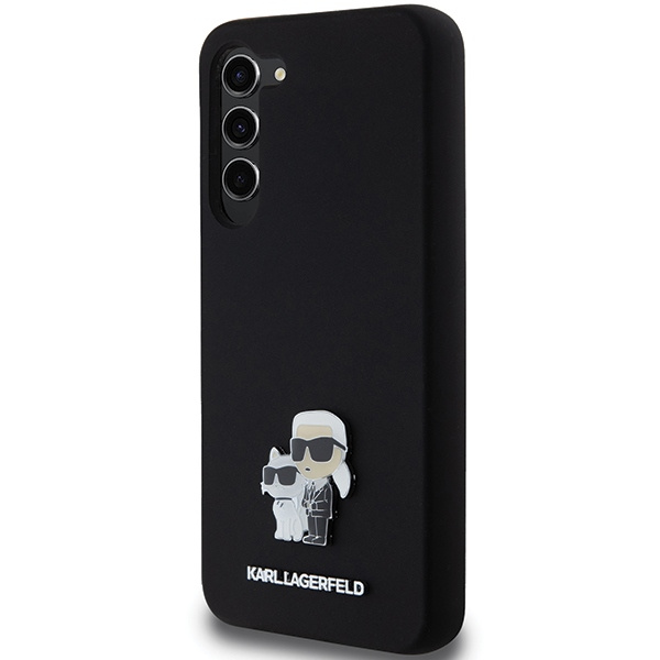 KARL LAGERFELD KLHCS24MSMHKCNPK S24+ S926 HARDCASE BLACK/BLACK SILICONE KARL&CHOUPETTE METAL PIN