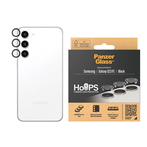 PanzerGlass Hoops Camera Sam S23 FE S711  czarny/black 0460 camera lens protector hoop optic rings