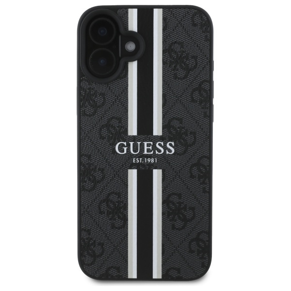 Guess GUHMP16SP4RPSK iPhone 16 6.1"      czarny/black hardcase 4G Printed Stripes MagSafe