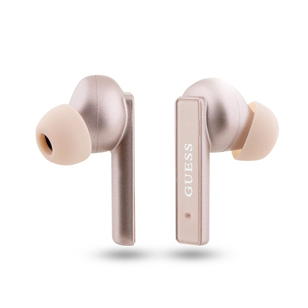Guess słuchawki Bluetooth GUTWSSU20ALEGPTWS + stacja dokująca różowo złoty/rose gold Printed Logo