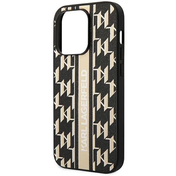 KARL LAGERFELD KLHCP14LPGLSKW IPHONE 14 PRO 6.1 "HARDCASE BROWN/BROWN MONOGRAM STRIPE