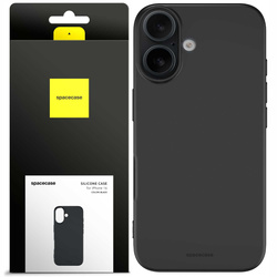 Spacecase Etui Silicone Case iPhone 16 black