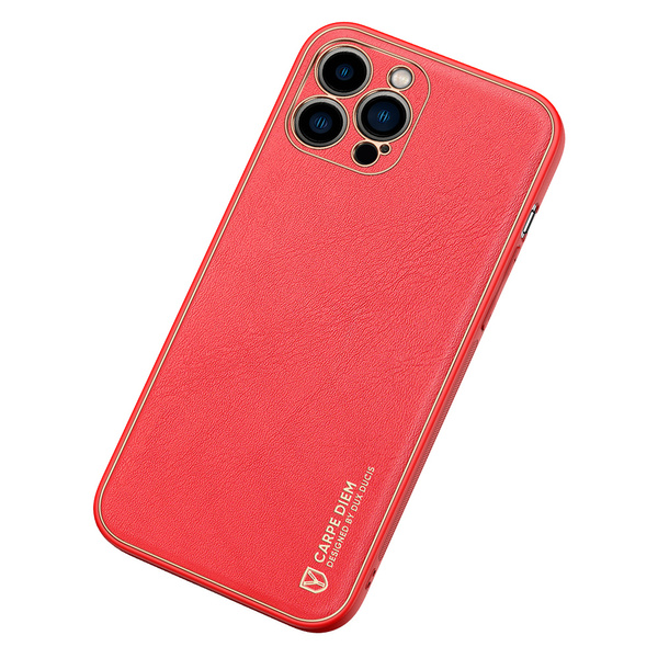 DUX DUCIS YOLO ELEGANT CASE MADE OF SOFT TPU AND PU LEATHER FOR IPHONE 13 PRO MAX RED