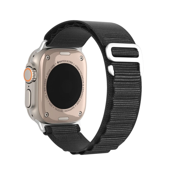 Sport Buckle Strap for Apple Watch Ultra / 9 / 8 / 7 / 6 / SE / 5 / 4 / 3 / 2 / 1 (42, 44, 45, 49 mm) Dux Ducis Strap GS Version - Black