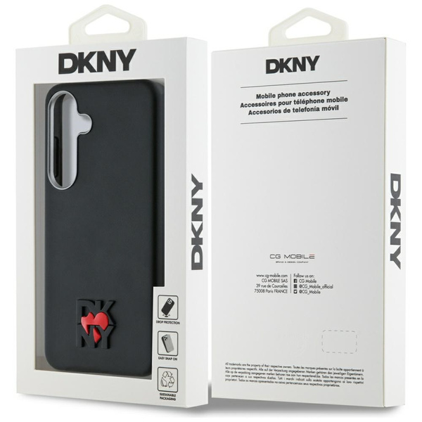 Etui DKNY Leather Heart of NY do Samsung Galaxy S25 czarny