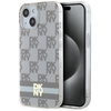 DKNY DKHMP15SHCPTSE iPhone 15 / 14 / 136.1" beżowy/beige hardcase IML Checkered Mono Pattern & Printed Stripes MagSafe