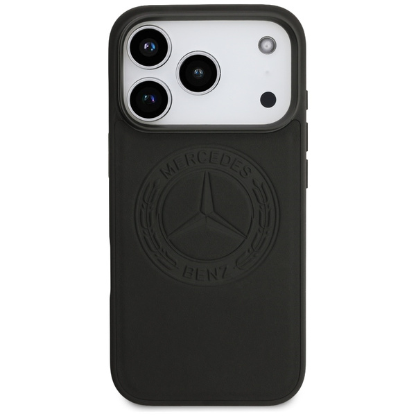 Etui Mercedes Leather Vintage Logo       MagSafe do iPhone 17 Pro czarny