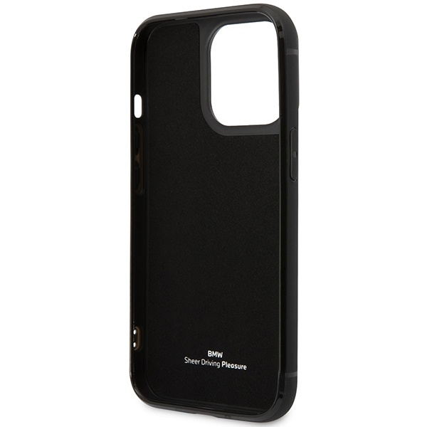 Case BMW BMHCP14L22RSEPK iPhone 14 Pro 6.1" black/black Leather Card Slot