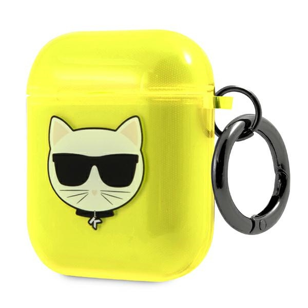 Karl Lagerfeld KLA2UCHFY AirPods coverżółty/yellow Choupette