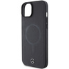 Mercedes Smooth Leather MagSafe case for iPhone 15 Plus - black