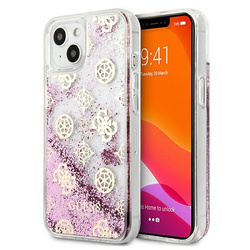 Guess GUHCP13SLGPEPI iPhone 13 mini 5,4"różowy/pink hardcase Peony Liquid Glitter