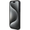 Karl Lagerfeld Saffiano Cardslot Karl&amp;Choupette Metal Pin case for iPhone 15 - black