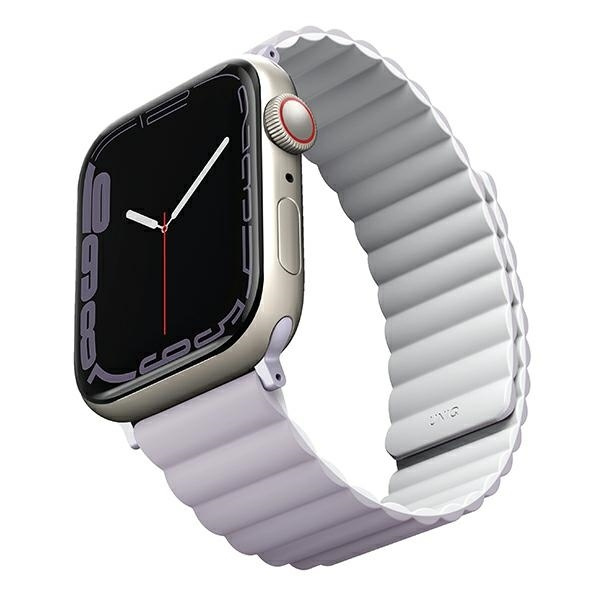 Pasek Uniq Revix na Apple Watch 1/2/3/4/5/6/7/8/SE/SE2/Ultra 42/44/45/49mm - liliowo-biały