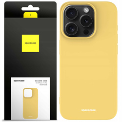 Spacecase Etui Silicone Case iPhone 15 Pro yellow