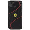 Etui Ferrari Twist Metal Logo na iPhone 15 Plus - czarne