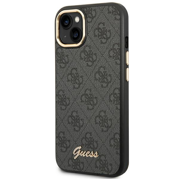 Guess GUHCP14SHG4SHK iPhone 14 / 15 / 136.1" czarny/black hard case 4G Vintage Gold Logo