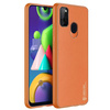 Dux Ducis Yolo elegant case made of soft TPU and PU leather for Samsung Galaxy M30s orange