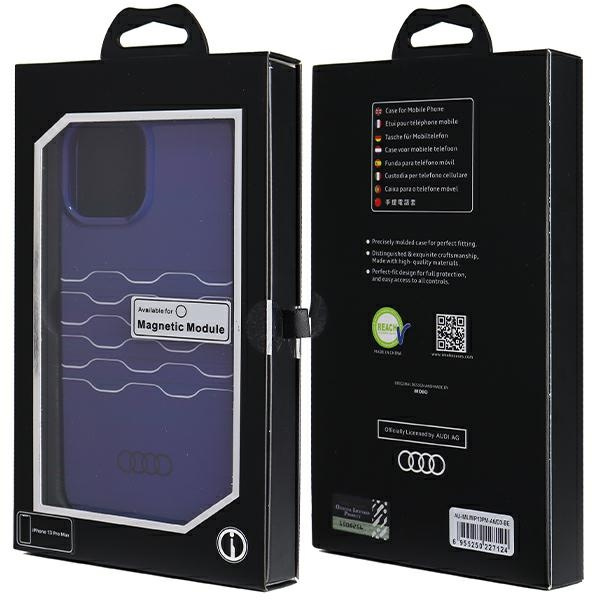 Etui Audi IML MagSafe na iPhone 13 Pro Max - niebieskie