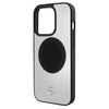 Etui Mercedes Leather&Alu MagSafe na iPhone 15 Pro Max - srebrne