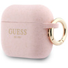 Etui Guess Silicone Glitter Ring do      AirPods Pro 3 różowy