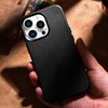 ICARER CASE LEATHER COVER GENUINE LEATHER CASE FOR IPHONE 14 PRO MAX BLACK (WMI14220708-BK) (MAGSAFE COMPATIBLE)