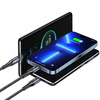 USAMS Kabel pleciony U83 3w1 66W 1,2m Digital Display PD Fast Charge (lightning/microUSB/USB-C) czarny/black SJ582USB01 (US-SJ582)