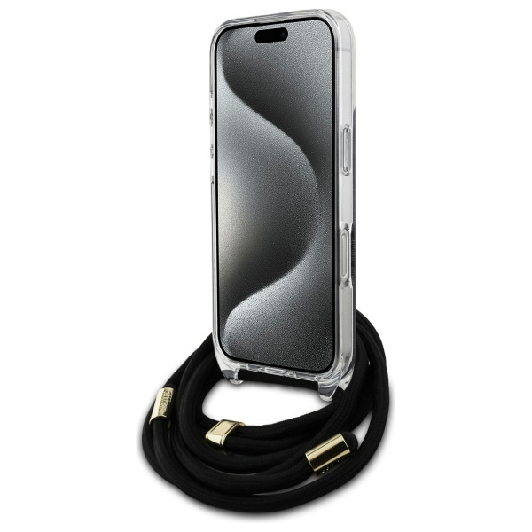 Guess GUHCP16XHC4SEK iPhone 16 Pro Max   6.9" czarny/black hardcase Crossbody Cord 4G Print