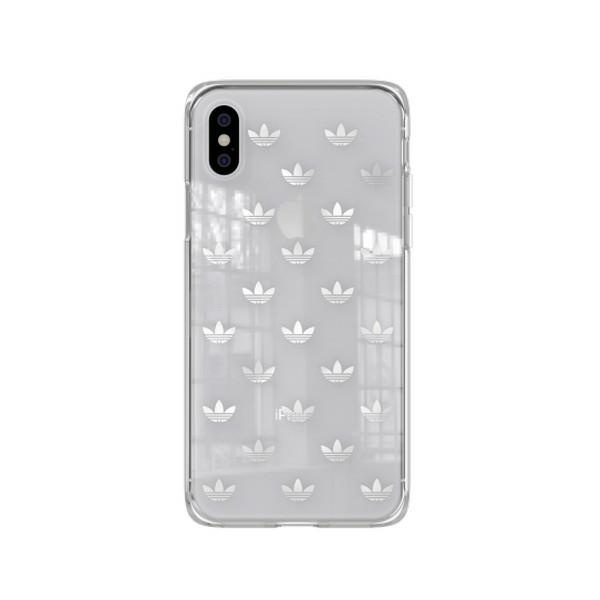 ETUI ADIDAS OR SNAPCASE ENTRY LOGO IPHONE X/XS TRANSPARENT/SREBRNY WYPRZEDAŻ