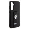 Karl Lagerfeld Gripstand Saffiano Karl&Choupette Pins case for Samsung Galaxy S23 FE - black