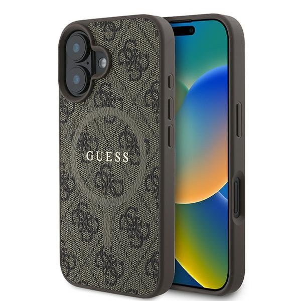 Guess GUHMP16MG4GFRW iPhone 16 Plus6.7" brązowy/brown hardcase 4G Ring Classic Logo MagSafe